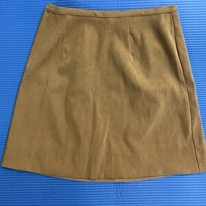 Suede-like mini skirt